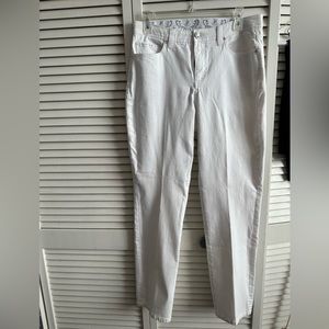 JM COLLECTION WHITE JEANS STRETCH